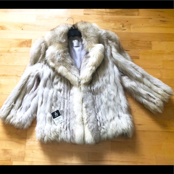 Saga Furs Jackets & Blazers - LIKENEW🤩SAGA FURS WHITE BLUE FOX FUR COAT GENUINE